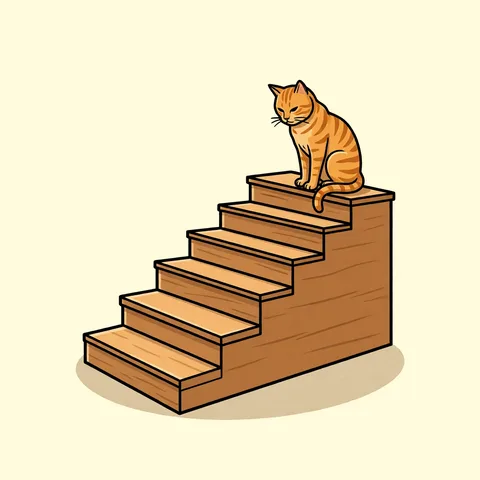 at the top of