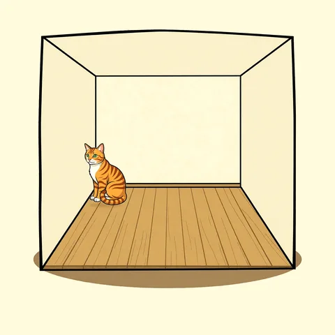 in the corner of