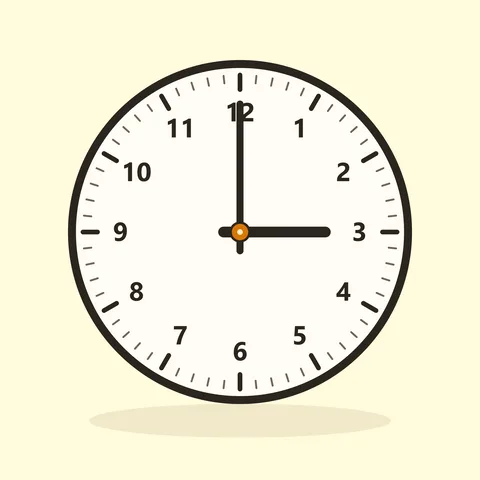 three o'clock