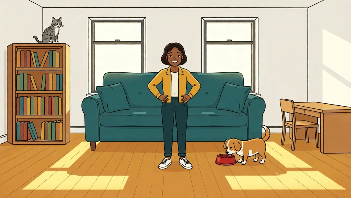 The cat is not happy