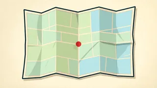 on the map