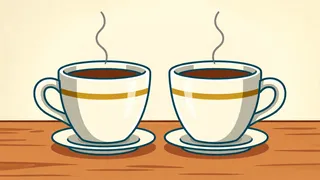two cups of coffee