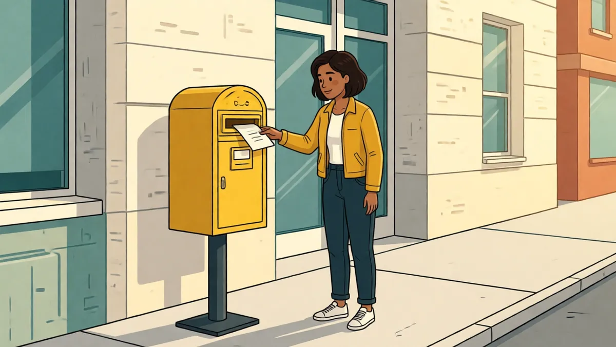 The yellow mailbox