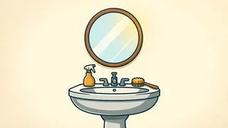 clean the bathroom