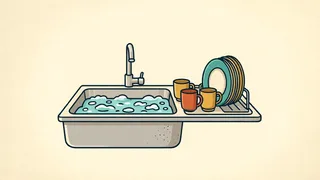 wash the dishes