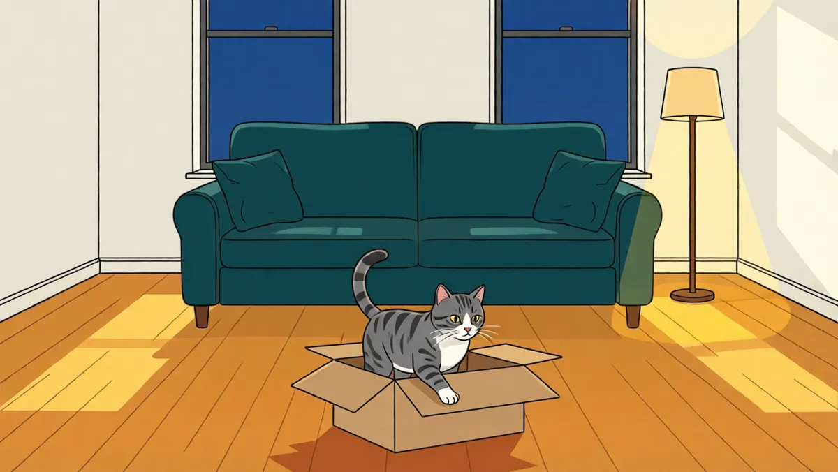 The cat comes out