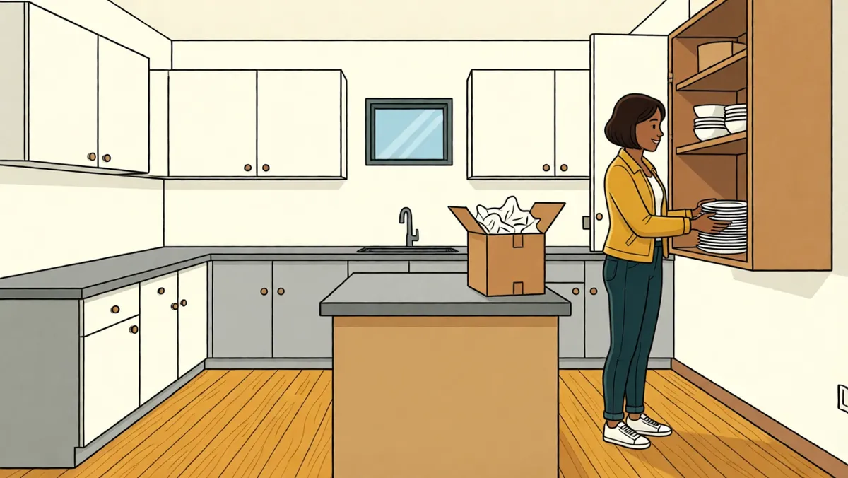 Unpacking the kitchen