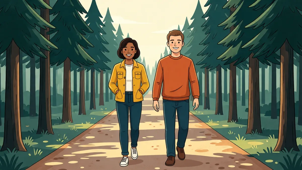 A trail in the woods