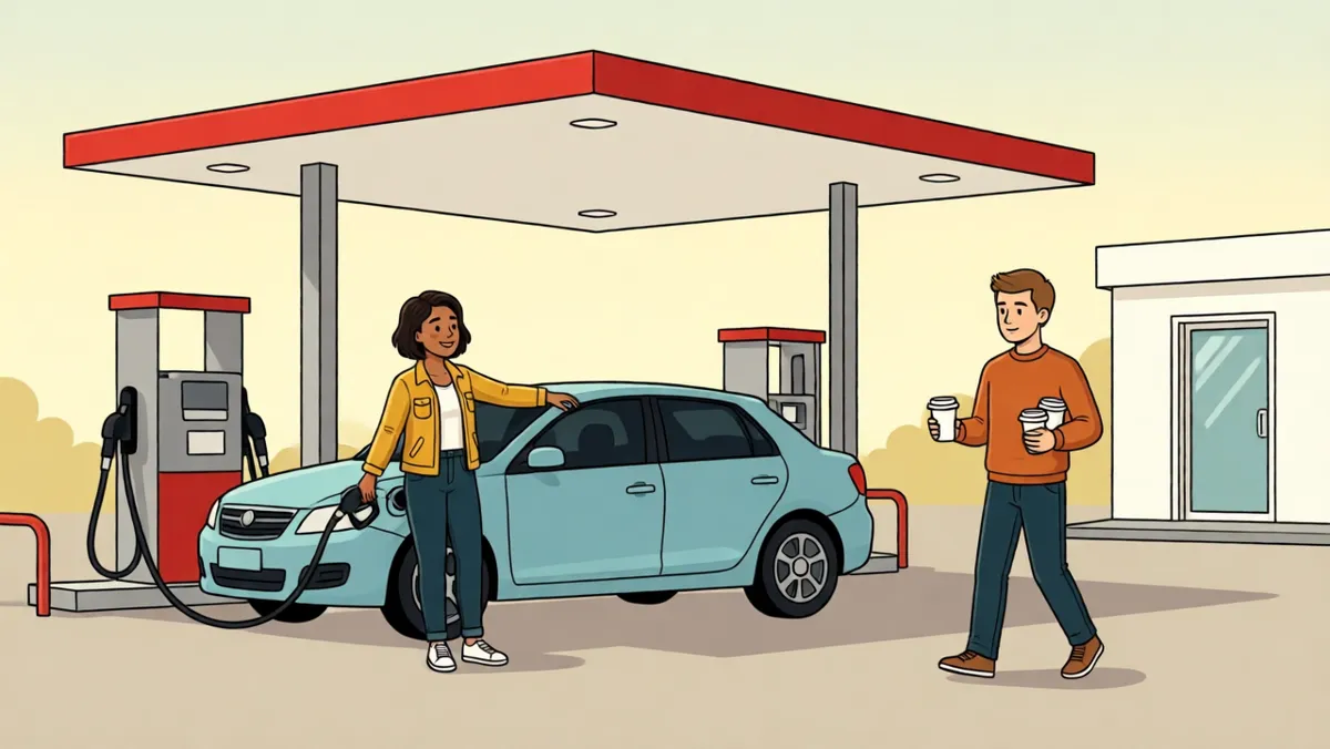 At the gas station