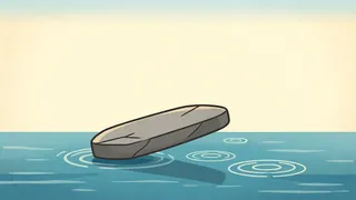 skips rocks