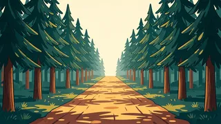 a trail in the woods