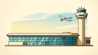 the airport