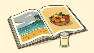 magazine and juice