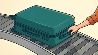 collect the suitcase