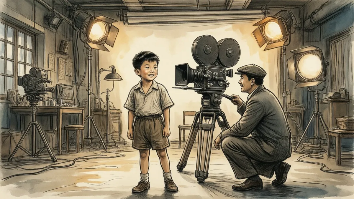 A boy in the movies