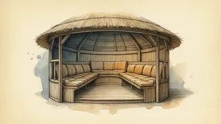under a roof