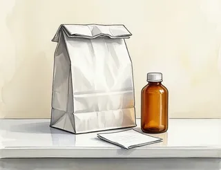 the bag, the label, the leaflet