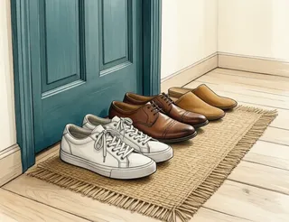shoes on or off?