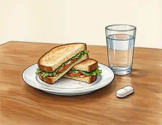 with food