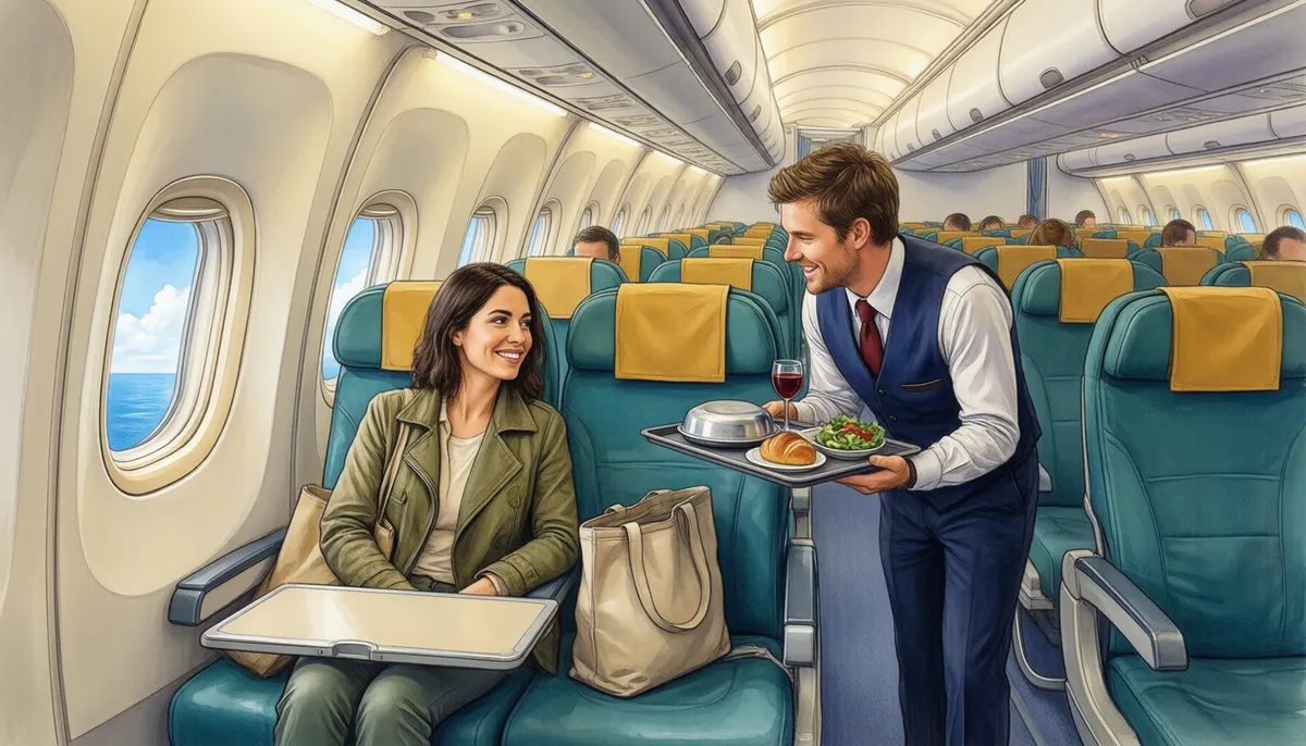 Drinks and the meal — Chicken or pasta?