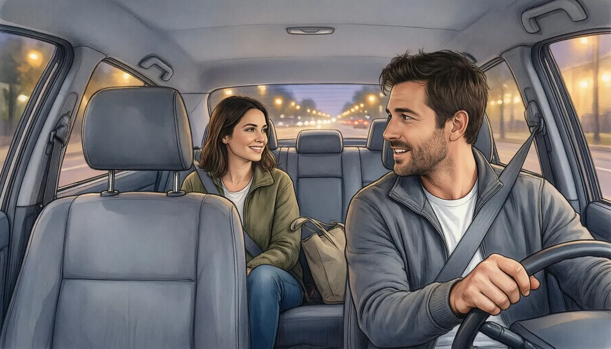 A rideshare — Drop me right here