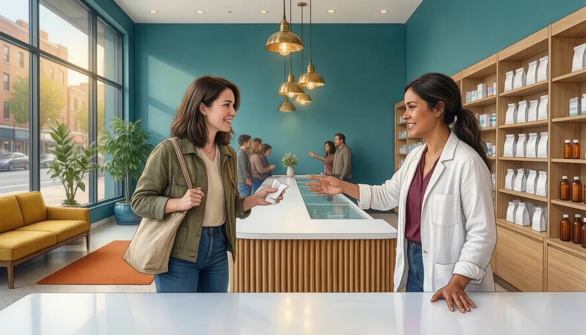 Asking the pharmacist — Something for a cold