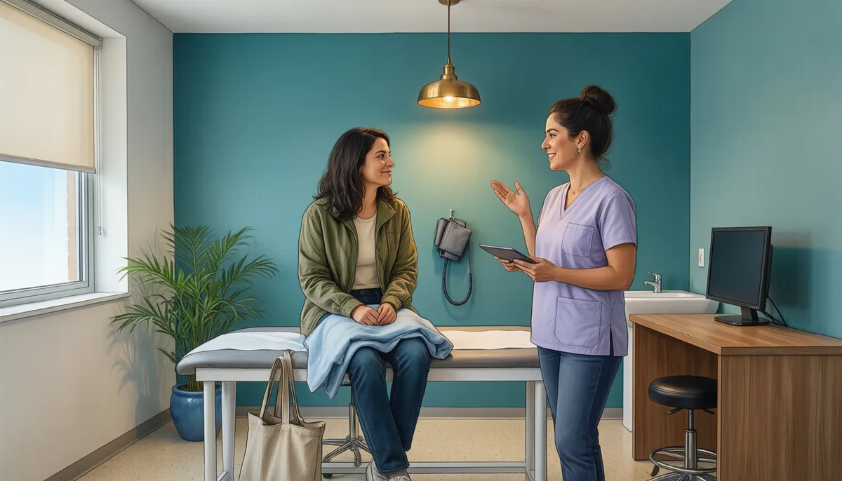 With the nurse — A few questions first