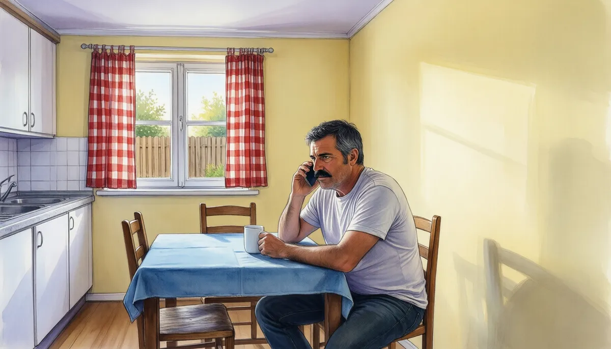 A delivery driver — The phone screen