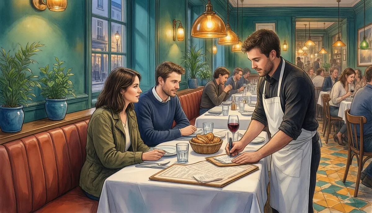 Ordering — I'll have the steak