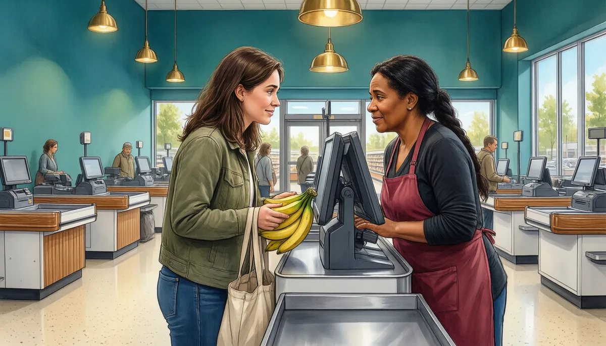 Self-checkout — Unexpected item in the bagging area