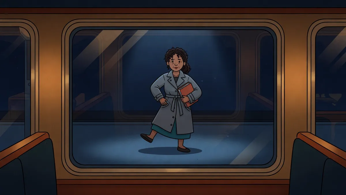 Frozen on the platform