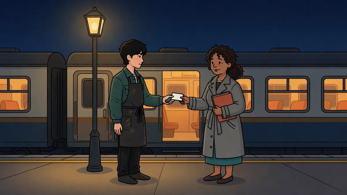 A business card and a promise